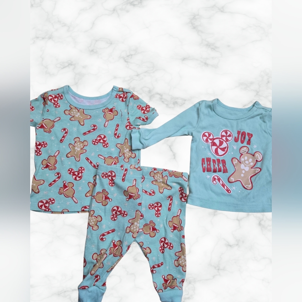 Disney Gingerbread and Candy Cane Pajama Set - Light Blue